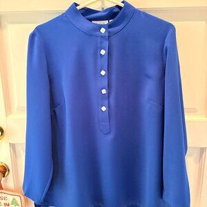 MARY G MILDRED HOIT ROYAL BLUE TOP SIZE XL BEAUTIFUL